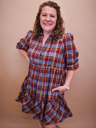 Fair And Square Checkered Mini Dress - The Southern Loft