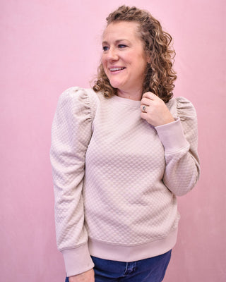 Feeling Lighthearted Textured Puff Sleeve Top - The Southern Loft