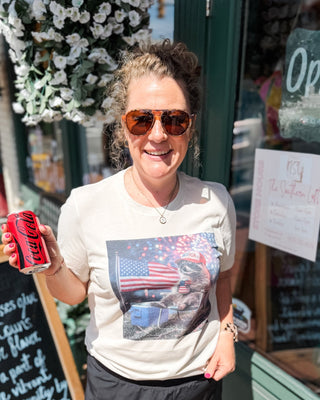 Feral + Free Patriotic Racoon Graphic Tee - The Southern Loft