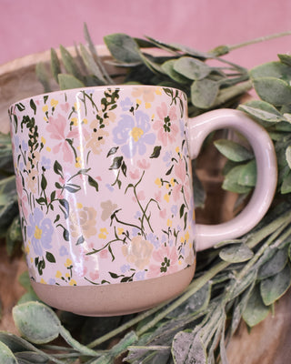 Floral Stoneware Coffee Mug - The Southern Loft