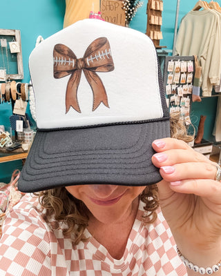 Football Bow Trucker Hat - The Southern Loft