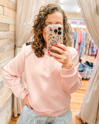 For The Love Of Lace Soft Pullover - The Southern Loft