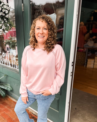 For The Love Of Lace Soft Pullover - The Southern Loft