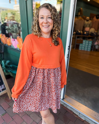 Free To Bloom Floral Patchwork Mini Dress - The Southern Loft