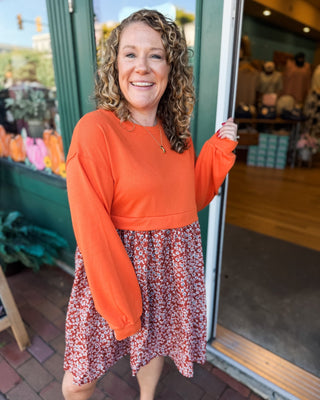 Free To Bloom Floral Patchwork Mini Dress - The Southern Loft