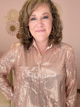 Glamorous Moments Sequin Top - The Southern Loft