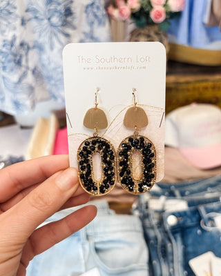 Golden Hour Beaded Circle Drop Earrings - The Southern Loft