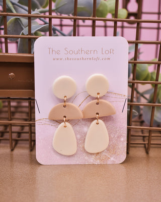 Half Moon & Teardrop Clay Earrings - The Southern Loft