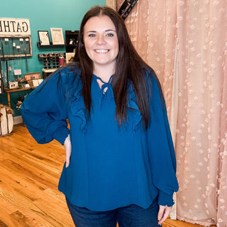 Holding On Balloon Sleeve Top - The Southern Loft