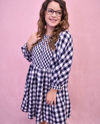 In The Mix Plaid Babydoll Dress - The Southern Loft