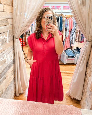 In The Spotlight Tiered Midi Dress - The Southern Loft