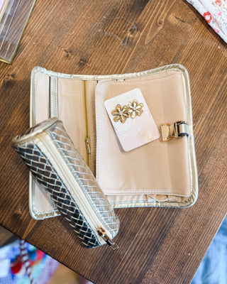 Jewels on the Go Woven Vegan Leather Jewelry Organizer - The Southern Loft