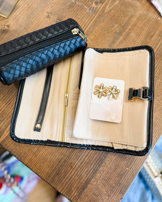 Jewels on the Go Woven Vegan Leather Jewelry Organizer - The Southern Loft