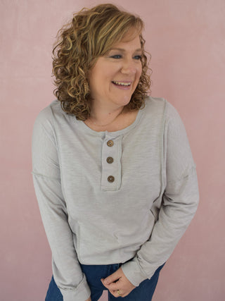 Just Tell Me Button Front Top - The Southern Loft