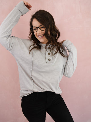 Just Tell Me Button Front Top - The Southern Loft