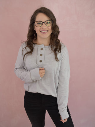 Just Tell Me Button Front Top - The Southern Loft