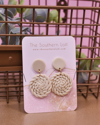 Knitted Clay Dangle Earrings - The Southern Loft