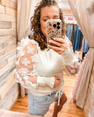 Love At First Sight Floral Sleeve Top - The Southern Loft