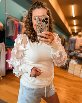 Love At First Sight Floral Sleeve Top - The Southern Loft
