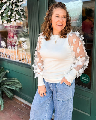 Love At First Sight Floral Sleeve Top - The Southern Loft