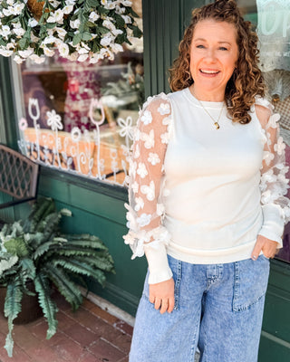 Love At First Sight Floral Sleeve Top - The Southern Loft