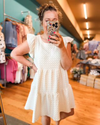 Love Notes Textured Tiered Mini Dress - The Southern Loft