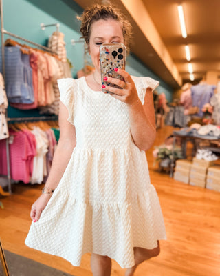 Love Notes Textured Tiered Mini Dress - The Southern Loft