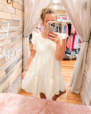 Love Notes Textured Tiered Mini Dress - The Southern Loft