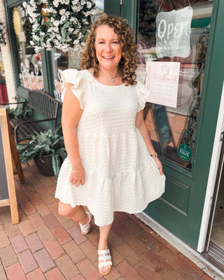 Love Notes Textured Tiered Mini Dress - The Southern Loft