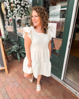 Love Notes Textured Tiered Mini Dress - The Southern Loft