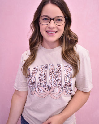 Mama Leopard Bow Graphic Tee - The Southern Loft