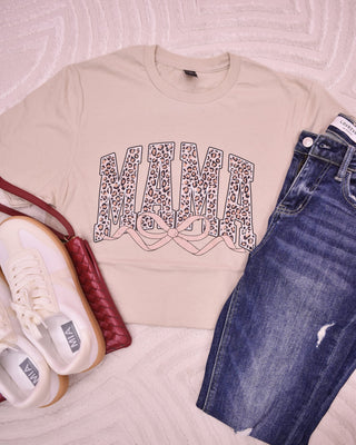 Mama Leopard Bow Graphic Tee - The Southern Loft