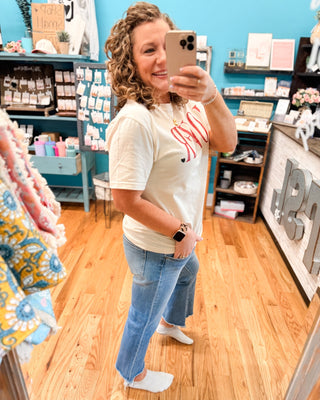 Mica High Rise Crop Flare With Uneven Hem Jeans - The Southern Loft