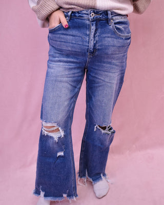 Mica Super High Distressed Jeans - The Southern Loft
