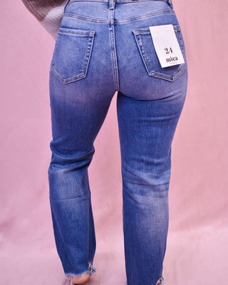 Mica Super High Distressed Jeans - The Southern Loft