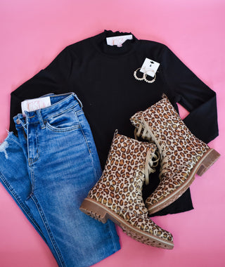 Midnight Disguise Ribbed Top - The Southern Loft