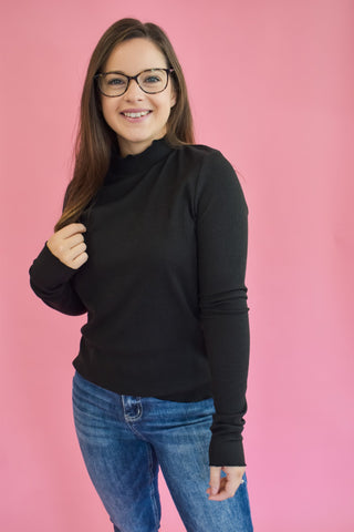 Midnight Disguise Ribbed Top - The Southern Loft