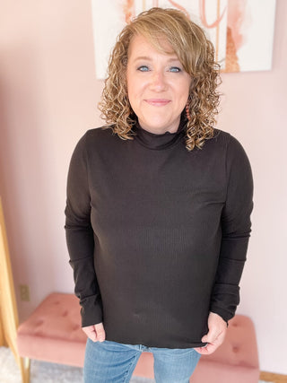 Midnight Disguise Ribbed Top - The Southern Loft
