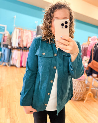 Midtown Chic Corduroy Shacket - The Southern Loft