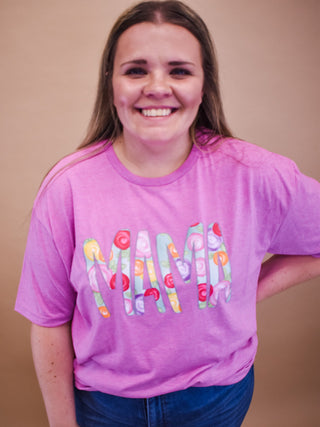 Multi Floral Mama Graphic Tee - The Southern Loft