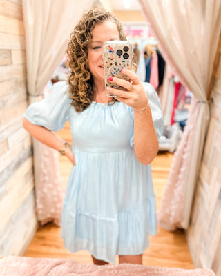 Mystic Waterfalls Satin Mini Dress - The Southern Loft