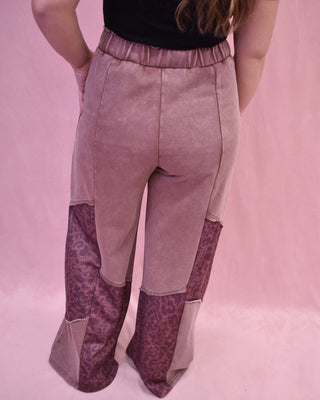 Next Chapter Mineral Wash Patchwork Pants - The Southern Loft