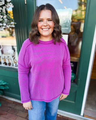 Nothing Left To Say Long Sleeve Textured Top - The Southern Loft