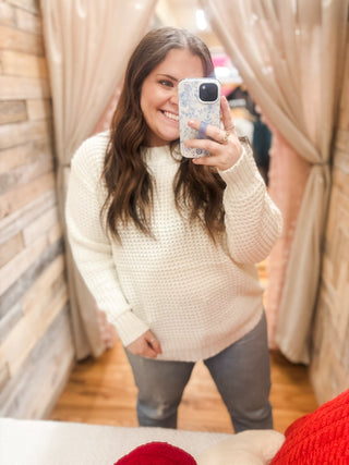 Now Or Never Waffle Knit Sweater - The Southern Loft