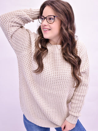 Now Or Never Waffle Knit Sweater - The Southern Loft