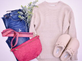 Now Or Never Waffle Knit Sweater - The Southern Loft