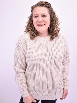 Now Or Never Waffle Knit Sweater - The Southern Loft