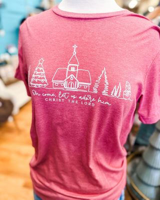 Oh Come Let Us Adore Him Graphic Tee - The Southern Loft