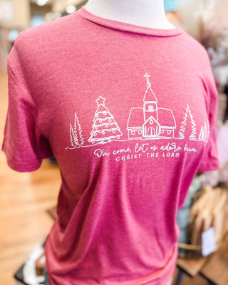 Oh Come Let Us Adore Him Graphic Tee - The Southern Loft