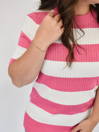One Last Chance Striped Knit Sweater Top - The Southern Loft